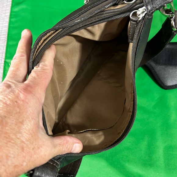 Gun Tote'n Mamas Brown Leather & Ballistic Nylon Concealed Carry Handbag CCW - Picture 11 of 12